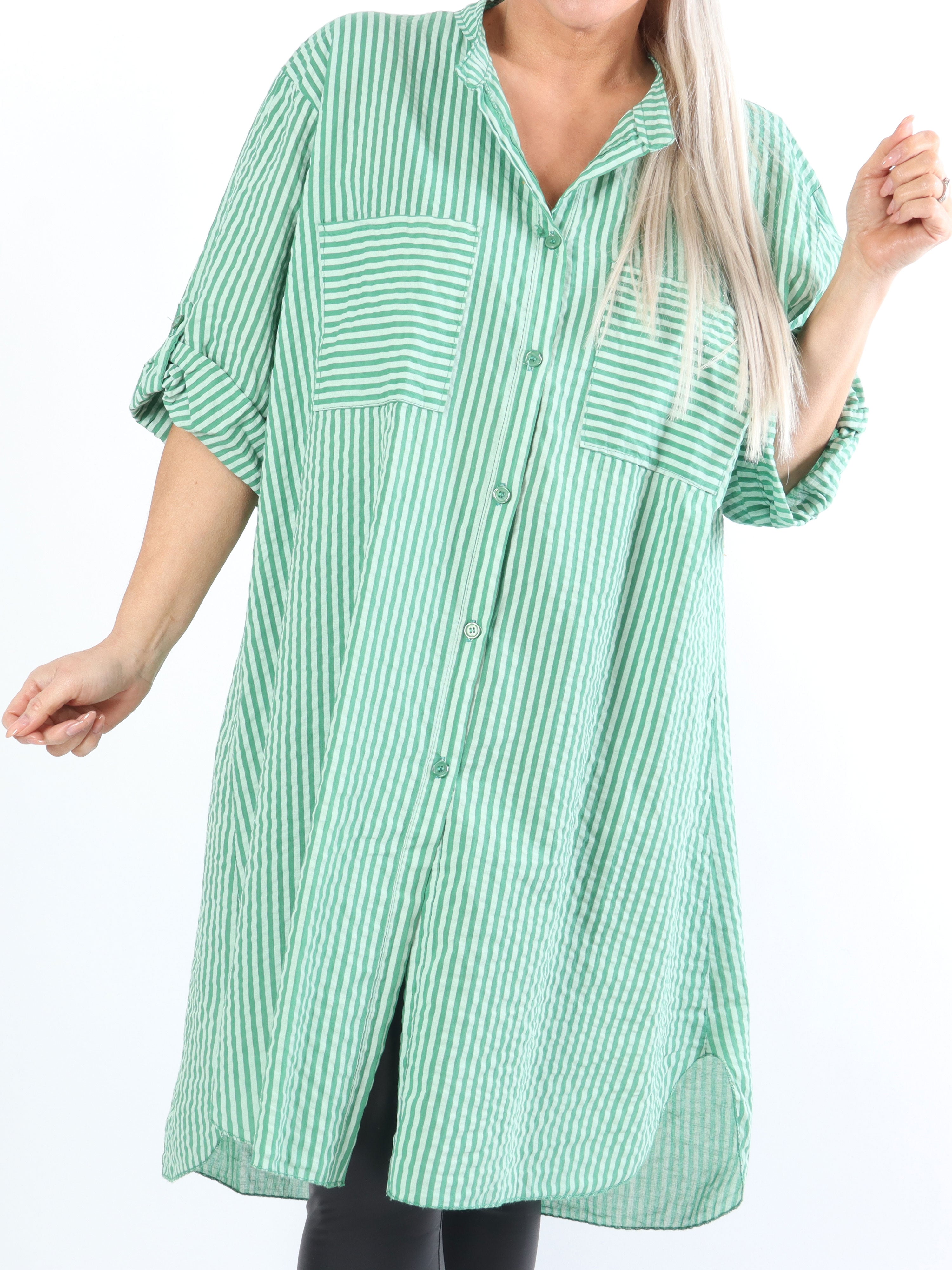 Bellis - Djärv plus size skjorta i bäck och våg